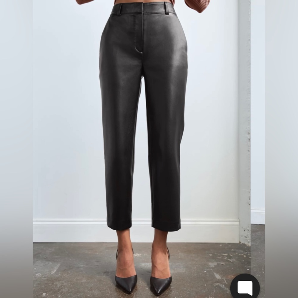 Babaton Command faux leather cropped pants
